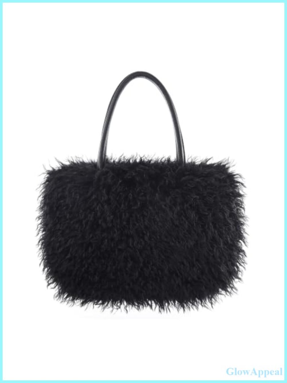Fuzzy Tote Bag Curly Faux Fur Shoulder Bag Large Plush Top Handle Purse